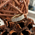 Кликер "Alcor" - Желтое золото - White CZ