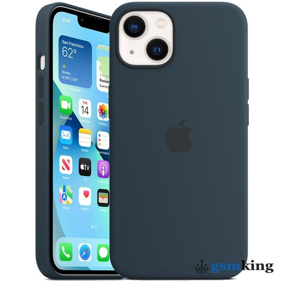 Apple Silicone Case with MagSafe iPhone 13 Abyss Blue «Синий омут» MM293ZE/A