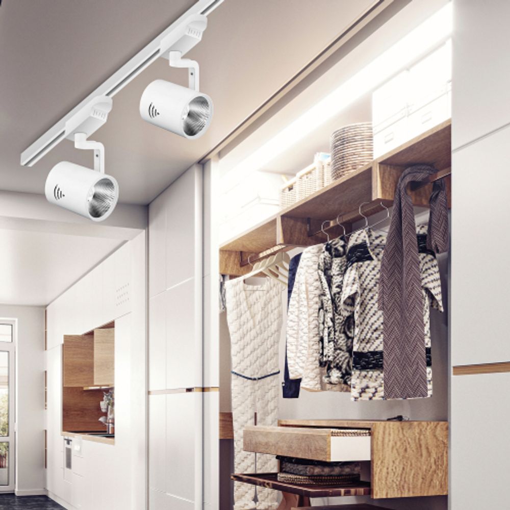 Трековый светильник однофазный ЭРА TR1 - 30 WH светодиодный COB 30Вт 4000К 2100Лм белый