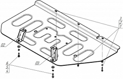 Защита топливного бака. 4 мм, Алюминий для Voyah Free 2023-н.в., Motodor.348604