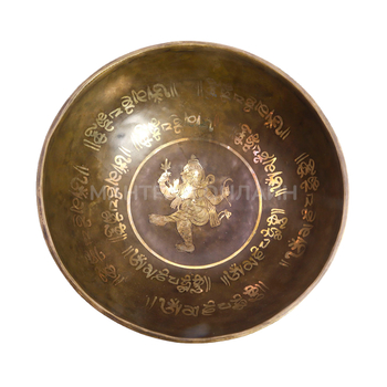 Чаша поющая Ганеш 9 металлов ручная ковка d-20 см h-10 см, вес от 900 г до 1100 г