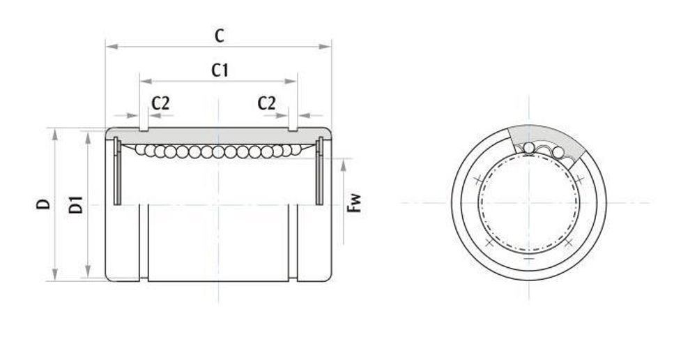 Подшипник линейный LM25UU (GS348)