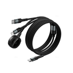 Зарядный кабель 3в1 (iWatch+Type-C+iP) Hoco CW64 (black)