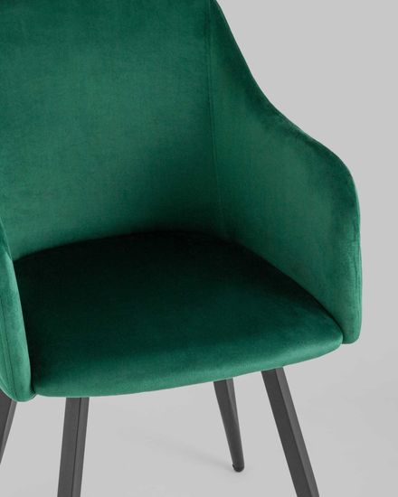 Стул Ника вращающийся велюр изумрудный 2 шт.