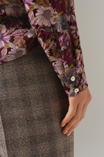 23107 Блузка женская (бордовый принт)