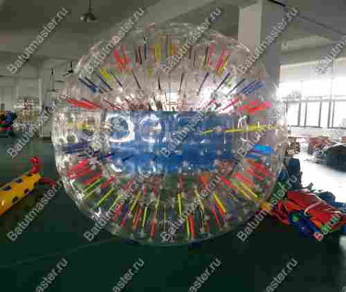 Светящийся зорб "Вселенная" ТПУ, усиленные сиденья, диаметр 3 м