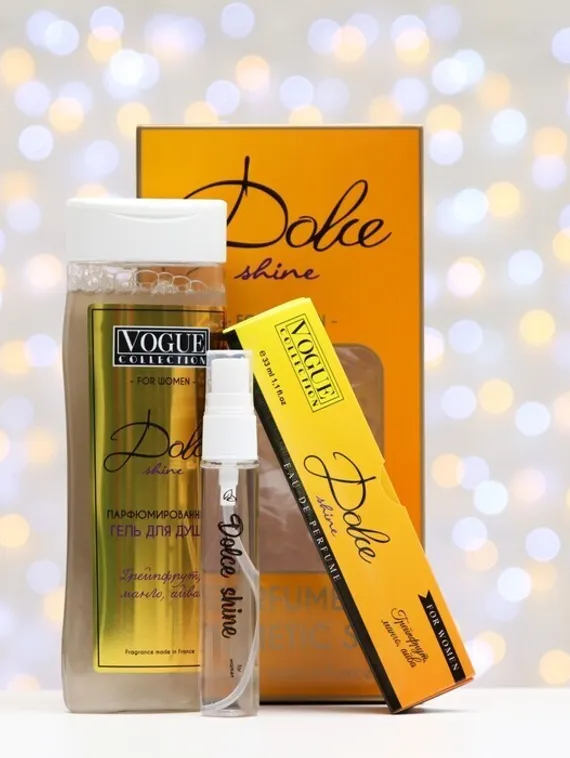 Подарочный набор женский Dolce Shine, гель для душа 250 мл, парфюмерная вода 30 мл