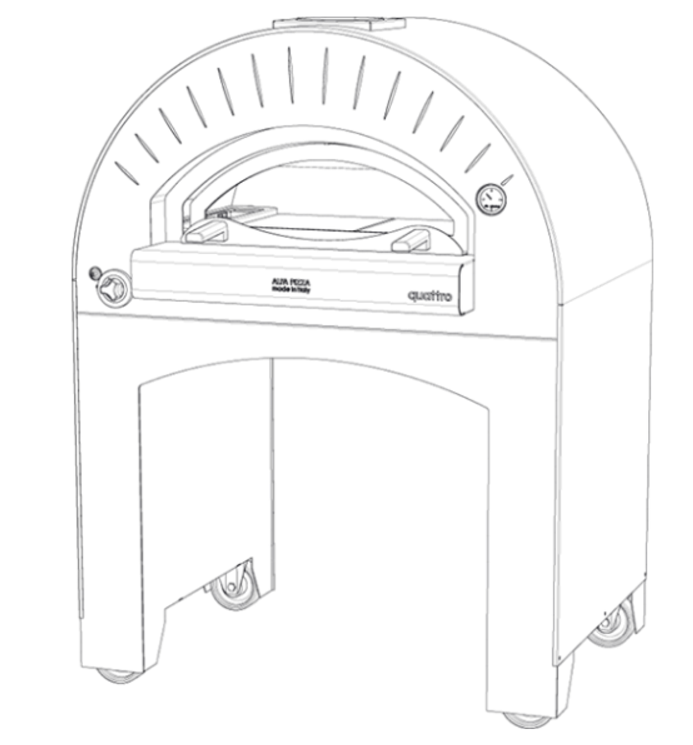 Печь для пиццы на дровах ALFA PIZZA QUATTRO PRO (ГАЗ)