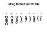 Вертлюг "Волжанка" Rolling Ribbed Swivel 102 # 5 тест 32кг (10шт/уп) по 5 упаковок