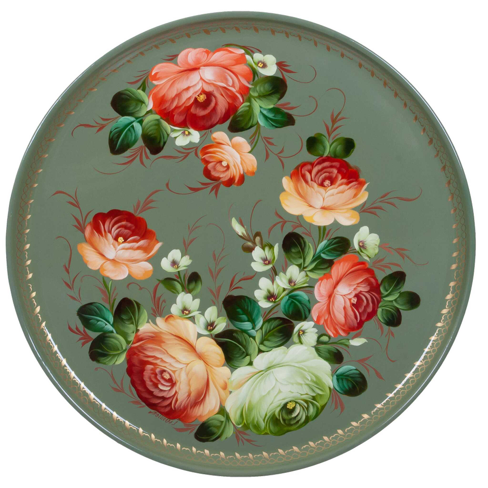 Zhostovo metal tray A14D16112023024