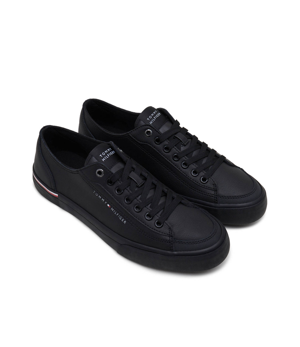 Кожаные кроссовки Tommy Hilfiger - черный(FM0FM04953)
