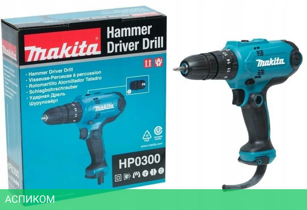 Дрель-шуруповерт Makita HP 0300