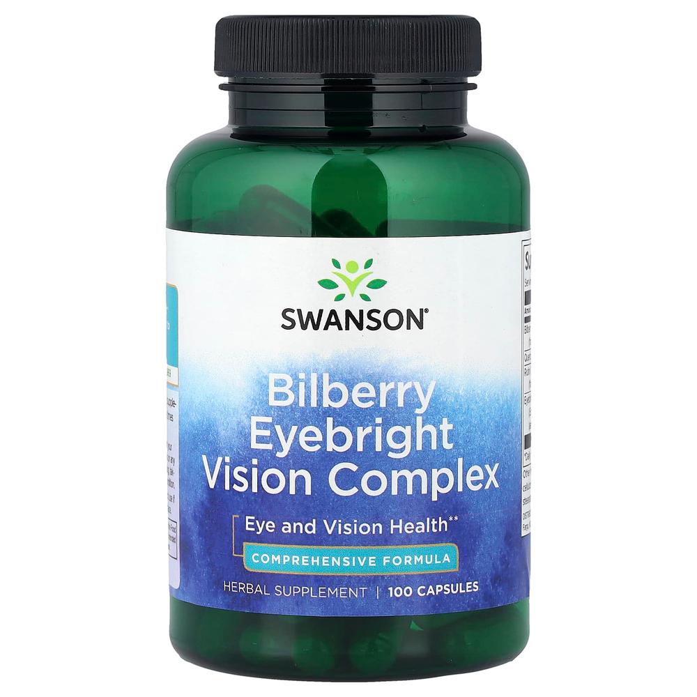 Swanson Vitamins, Bilberry Eyebright Vision Complex, 100 капсул