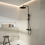 Душевая термостатическая система без излива с регулировкой высоты BLAUTHERM 945412Q3RP300NM черная