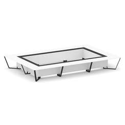 Steel Meet Стол переговорный прямоугольный KM-PR.B.SP-26K2 Белый Бриллиант/Графит Глянец/Металл Черн