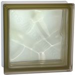 Стеклоблок Vitrablok Бронзовый Волна 19x19x8 - окрашенный в массе