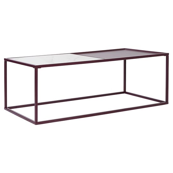 Столик журнальный mayen, 110х50 см, белый/сливовый