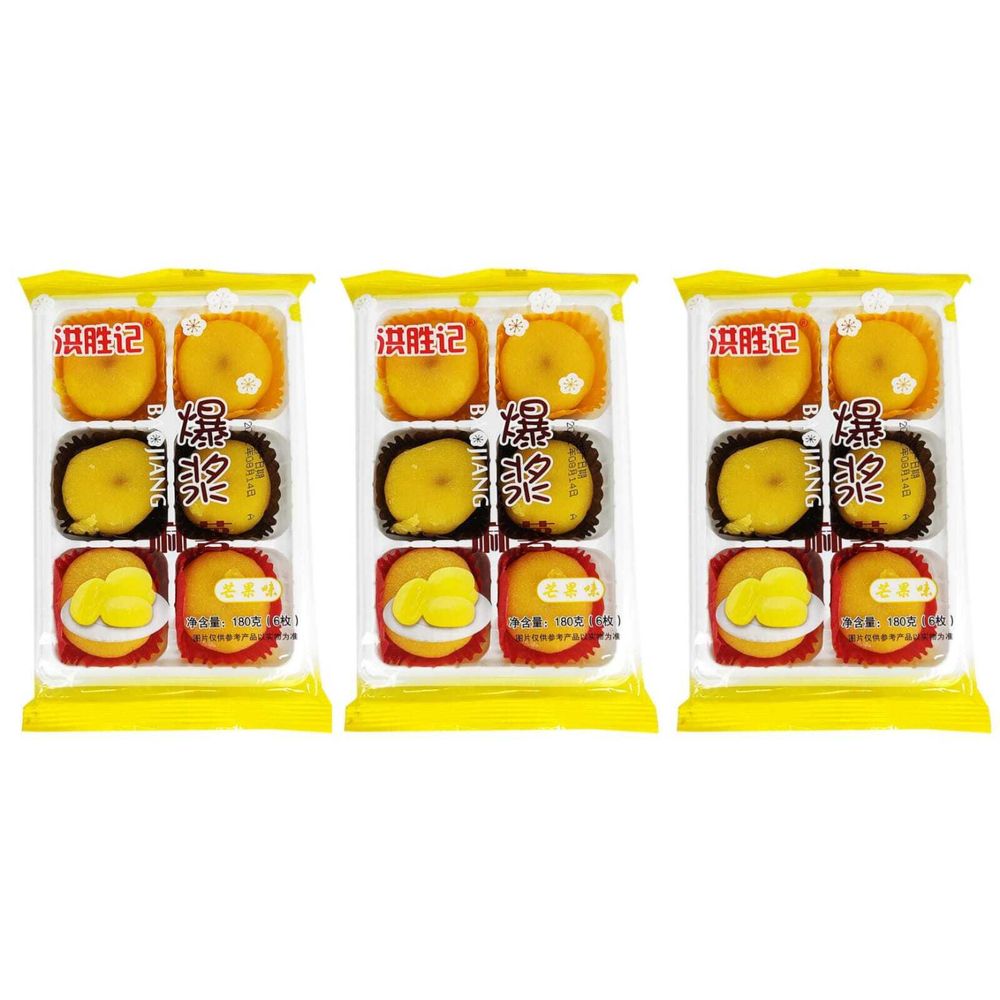 Рисовое пирожное Моти Baojiang со вкусом манго 180 г, 3 шт