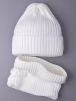 Шапка и снуд для девочки осенняя