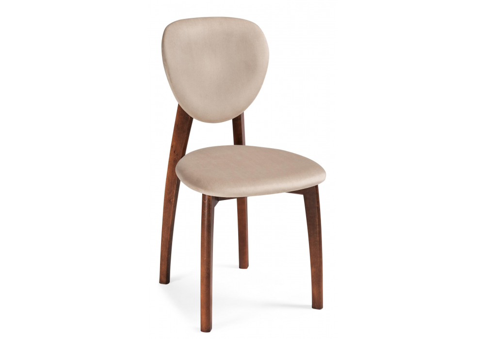 Стул деревянный Woodville Вакимо ткань tenerife beige, миланский орех