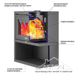 Печь-Камин ASTON "SENATOR BLACK"