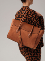 Замшевая сумка Deboro 31051 коричневый фундук