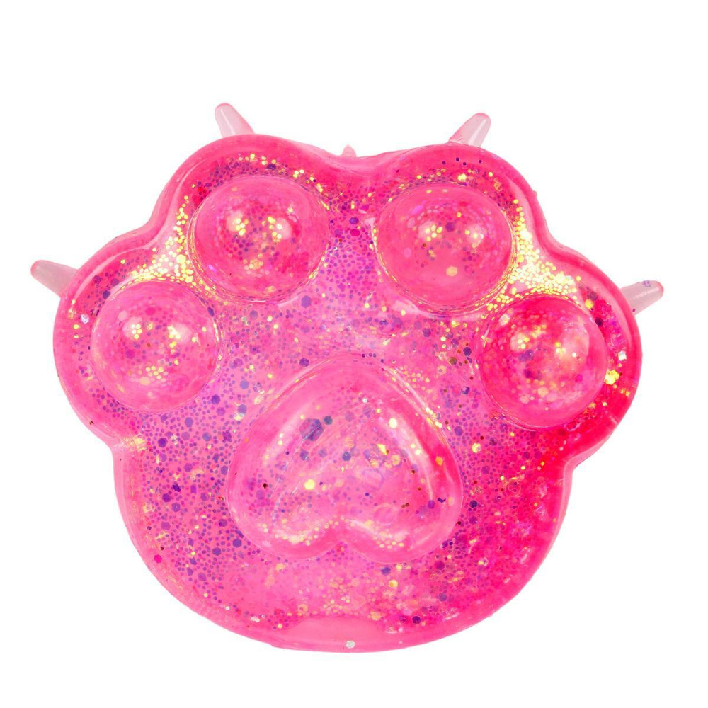 Мякиш Лапка сахар с блестками 7 см, 3 цвета микс, с-30515