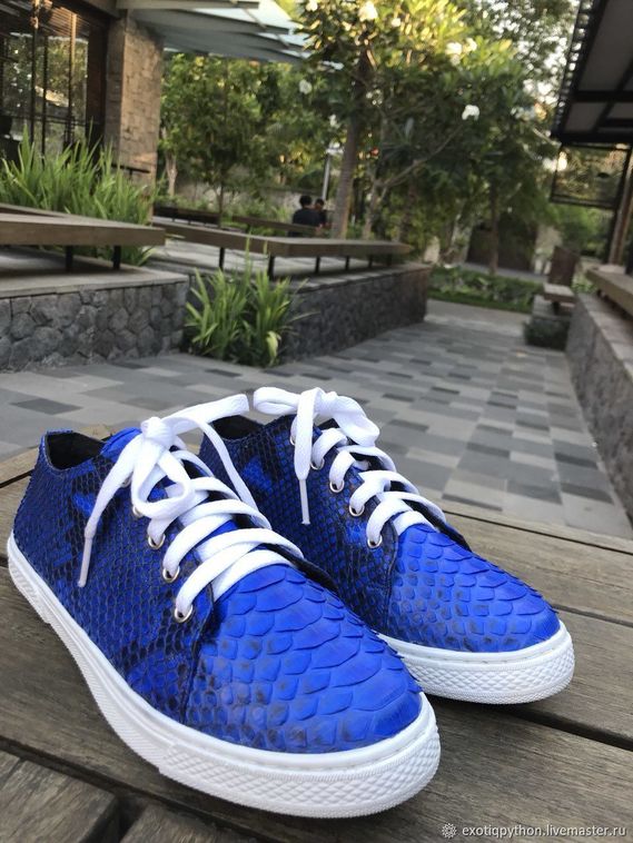 Кеды из кожи питона SH-143