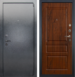 Входная металлическая дверь Лекс 3 БАРК Серый букле  №92 Винорит темный дуб