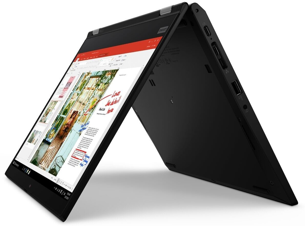 Ноутбук Lenovo ThinkPad L13 Yoga Intel Core i3 10110U, 2.1 GHz, 8192 Mb, 13.3; Full HD 1920x1080, 256 Gb SSD, DVD нет, Intel HD Graphics, WiFi, Bluetooth, Windows 10 Professional, черный 20R50002RT