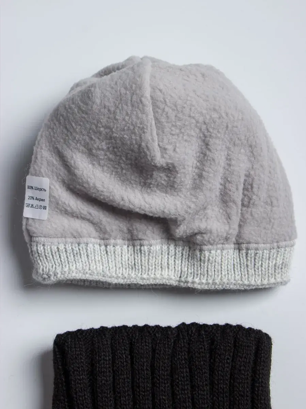 Шапка зимняя для девочки с помпоном и снуд