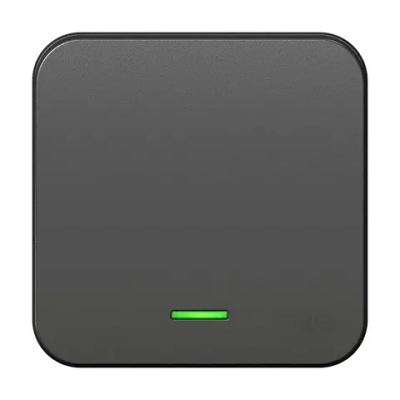 BLANCA О/У 1-клавишный ВЫКЛЮЧАТЕЛЬ (сх.1) с подсветкой, ИЗОЛ.ПЛ., 10А, 250В, АНТРАЦИТ