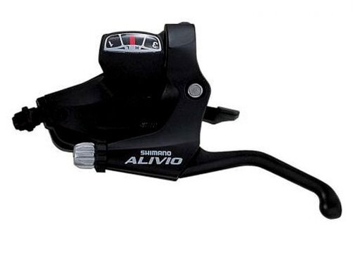 Перекл-ль ALIVIO ASTM410LBL 2-8109 шифтер+торм. ручка 3скор. левая черный SHIMANO