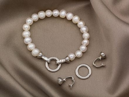 Замок для украшений M, с кольцом. серебро