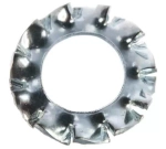 Шайба зубчатая Стройбат DIN 6798 5мм белый, цинк, 15 шт.