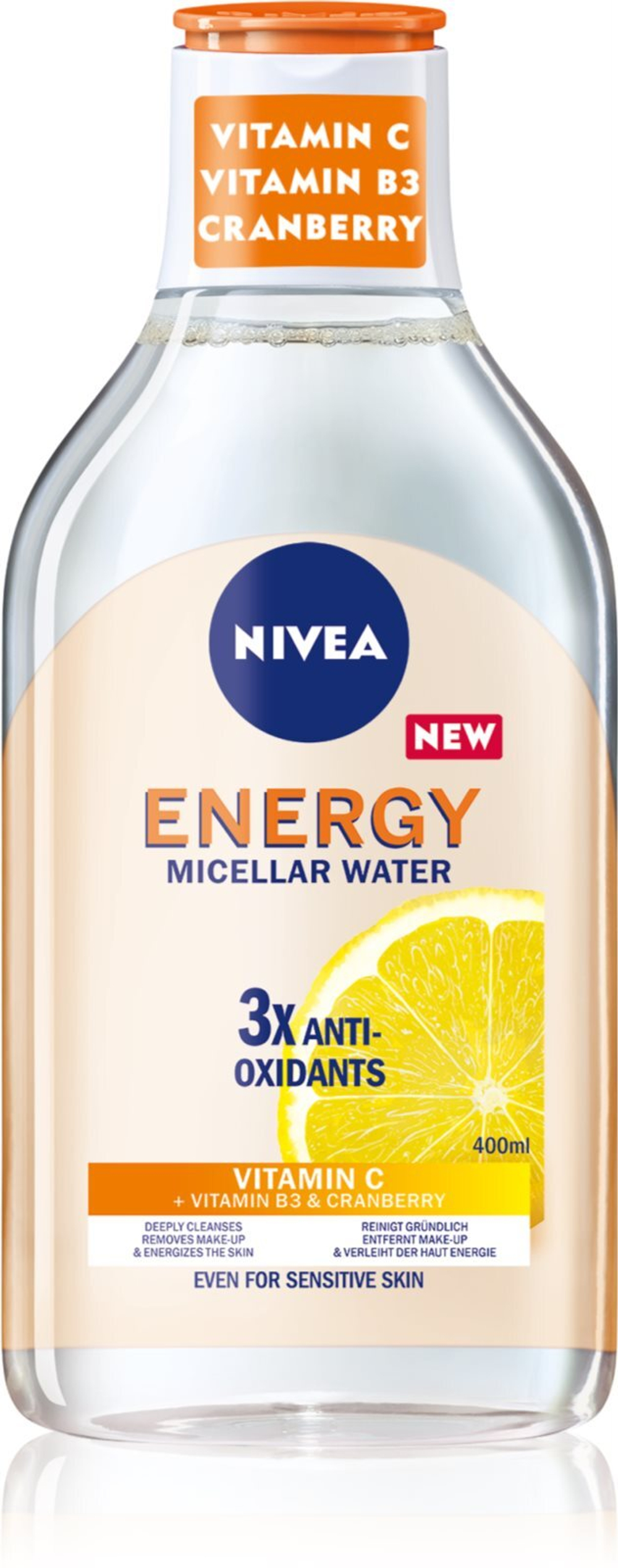 Nivea Energy - освежающая мицеллярная вода с витамином С /   400  ml  / GTIN 9005800348285
