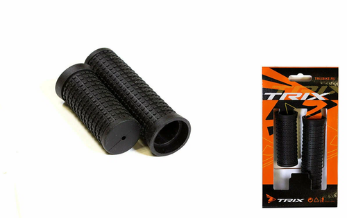Грипсы TRIX, резиновые, 100мм+70мм, для ревошифта, черные