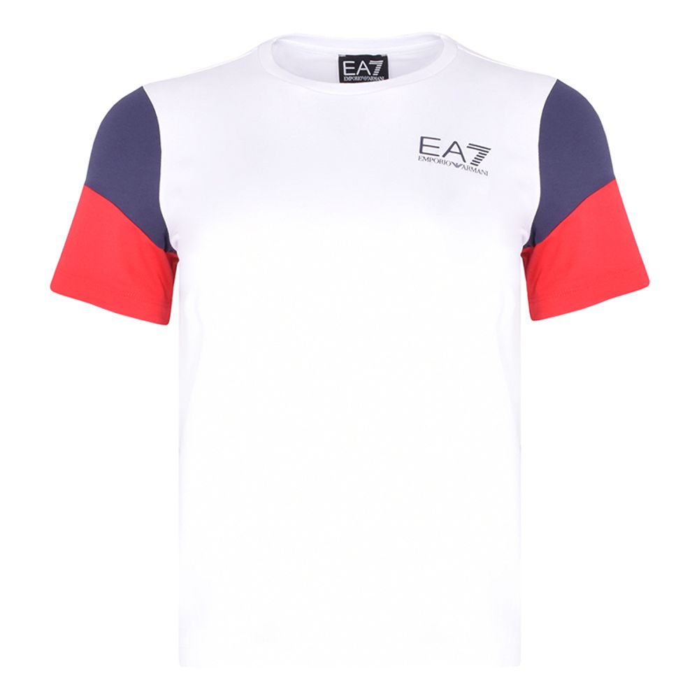 Футболка для мальчика теннисная EA7 Boys Jersey T-shirt - white