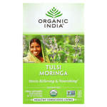 Organic India, чай тулси и моринги, без кофеина, 18 пакетиков для заваривания, 36 г (1,27 унции)