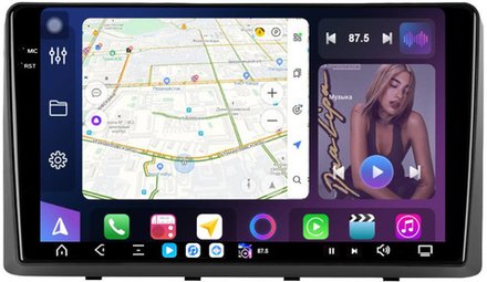 Магнитола для KIA Carnival 3 2014-2020 (рамка-накладка) - FarCar XXL3080M монитор 9.5" 2K QLED на Android 13, TS20, 8+256Гб, CarPlay, 4G SIM-слот