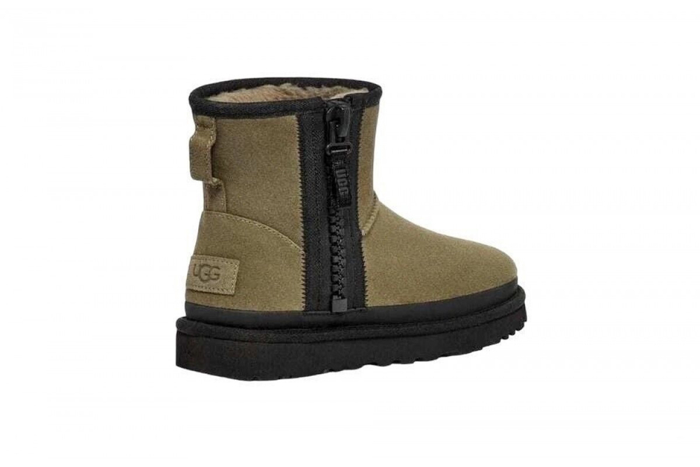 UGG Classic Mini Zipper Tape Logo Boot Burnt Olive