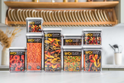 Набор больших контейнеров для сыпучих продуктов 3шт Wo Home Click