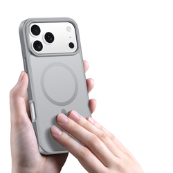 Матовый чехол серого цвета и с MagSafe для iPhone 17 Pro, серия Yind Series от Dux Ducis