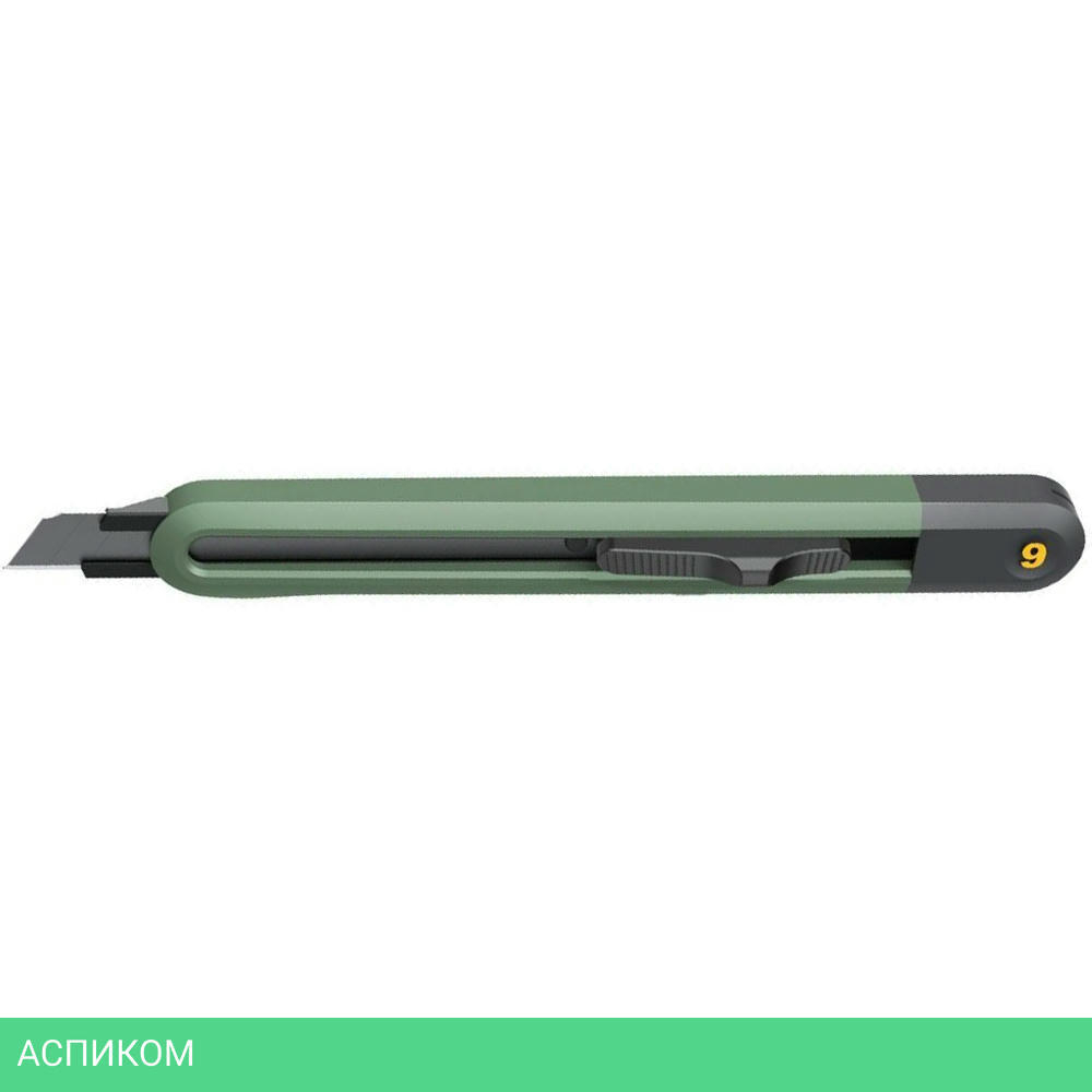 Нож строительный Deli HT4009L Green