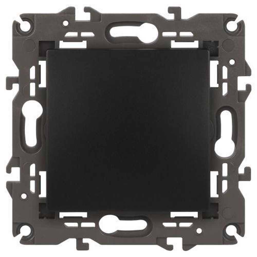 Кнопка 10АХ-250В Elegance антрацит 14-1111-05 ЭРА Б0047866