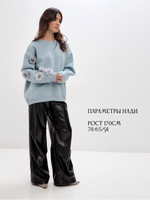 Свитшот oversize с цветами