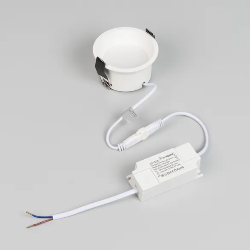 Светильник MS-BREEZE-BUILT-R82-9W Warm3000 (WH, 85 deg, 230V) (Arlight, IP20 Металл, 5 лет) 036616(1)