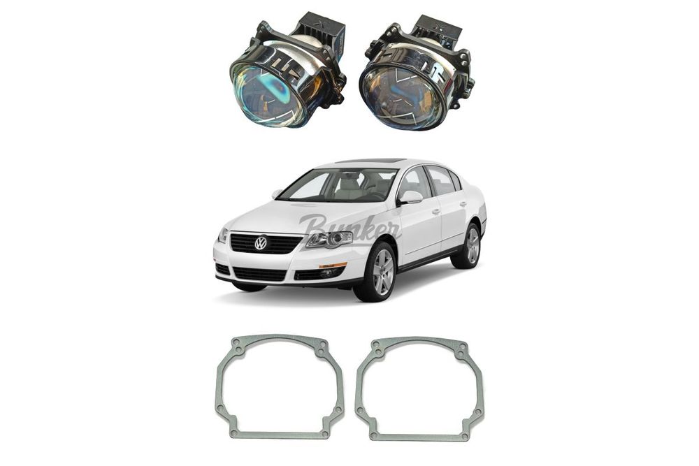 Комплект для замены штатных галогенных линз Volkswagen Passat B6 2005-2010 (Галоген)