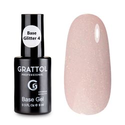 Grattol Base Rubber Glitter - База камуфлирующая 04, 9мл