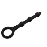 Черная анальная ёлочка Pleasure Piston - 17,5 см. (Цвет: черный)